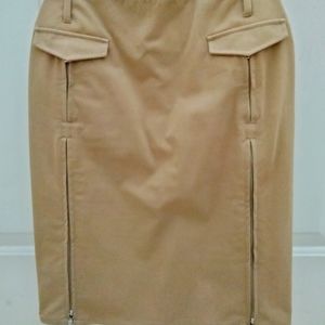 Prada Low-waist Beige Pencil Skirt US Size 4 (Italy size 40)